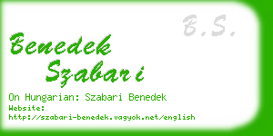 benedek szabari business card